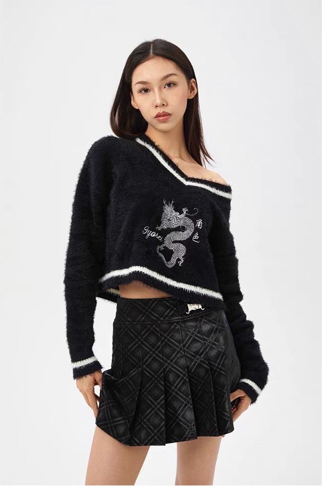Dragon V-Neck Sweater