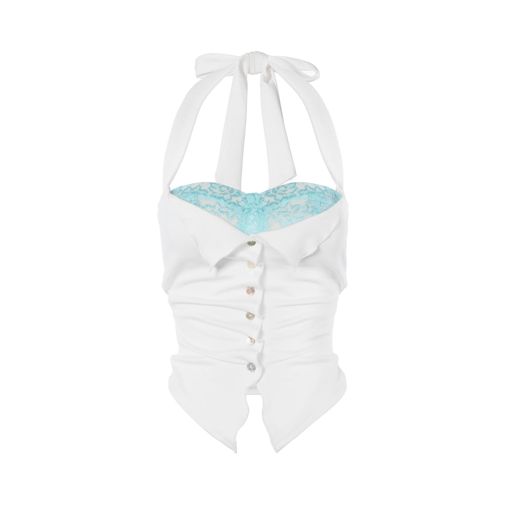 Naomi Shell Button Top