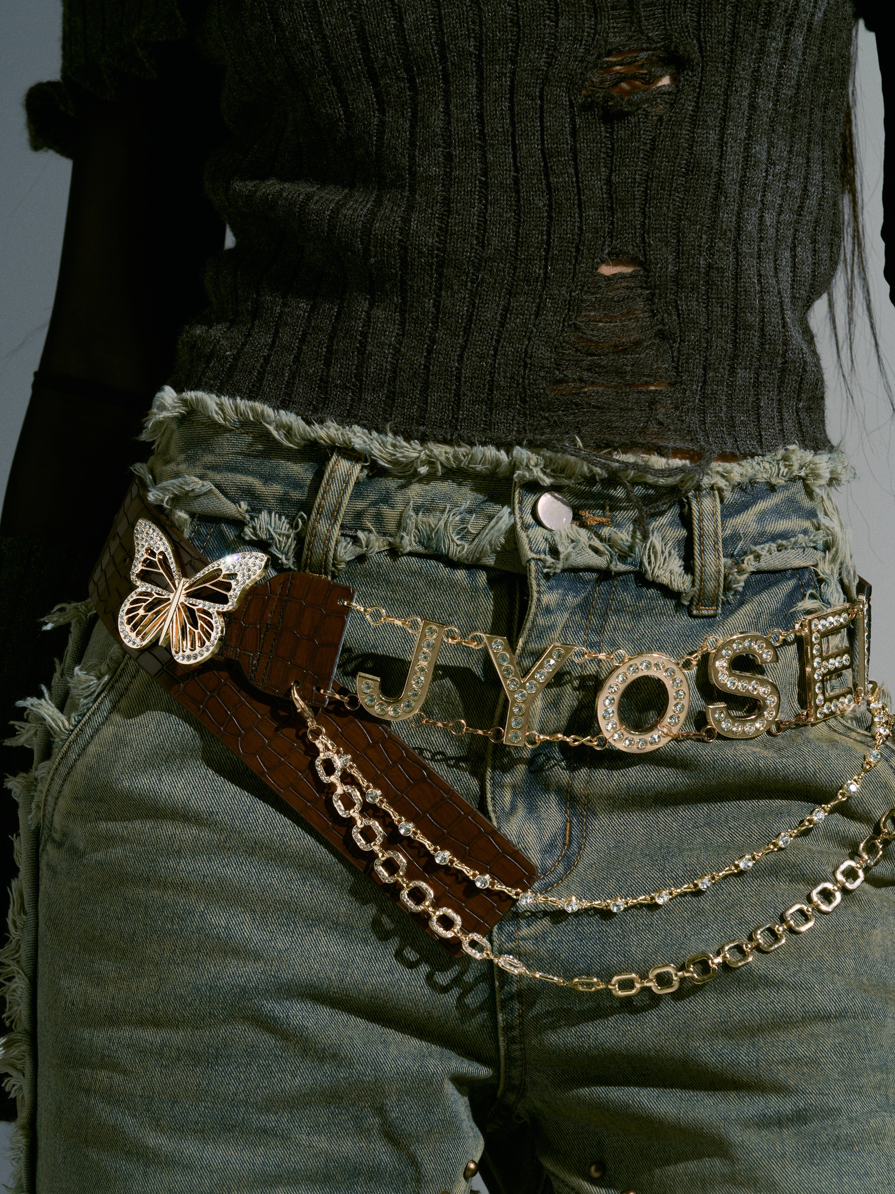 Quinn Leather Chain Belt