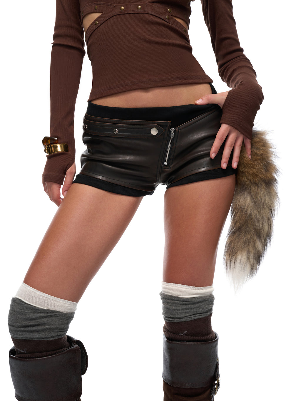 Nora Leather Shorts