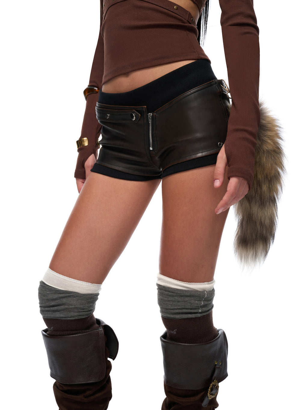 Nora Leather Shorts