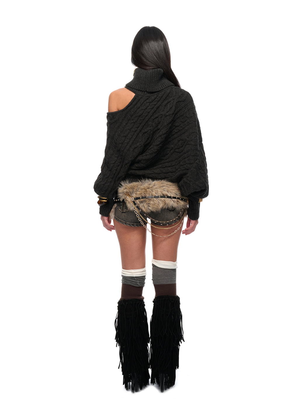 Jersey One Shoulder Sweater