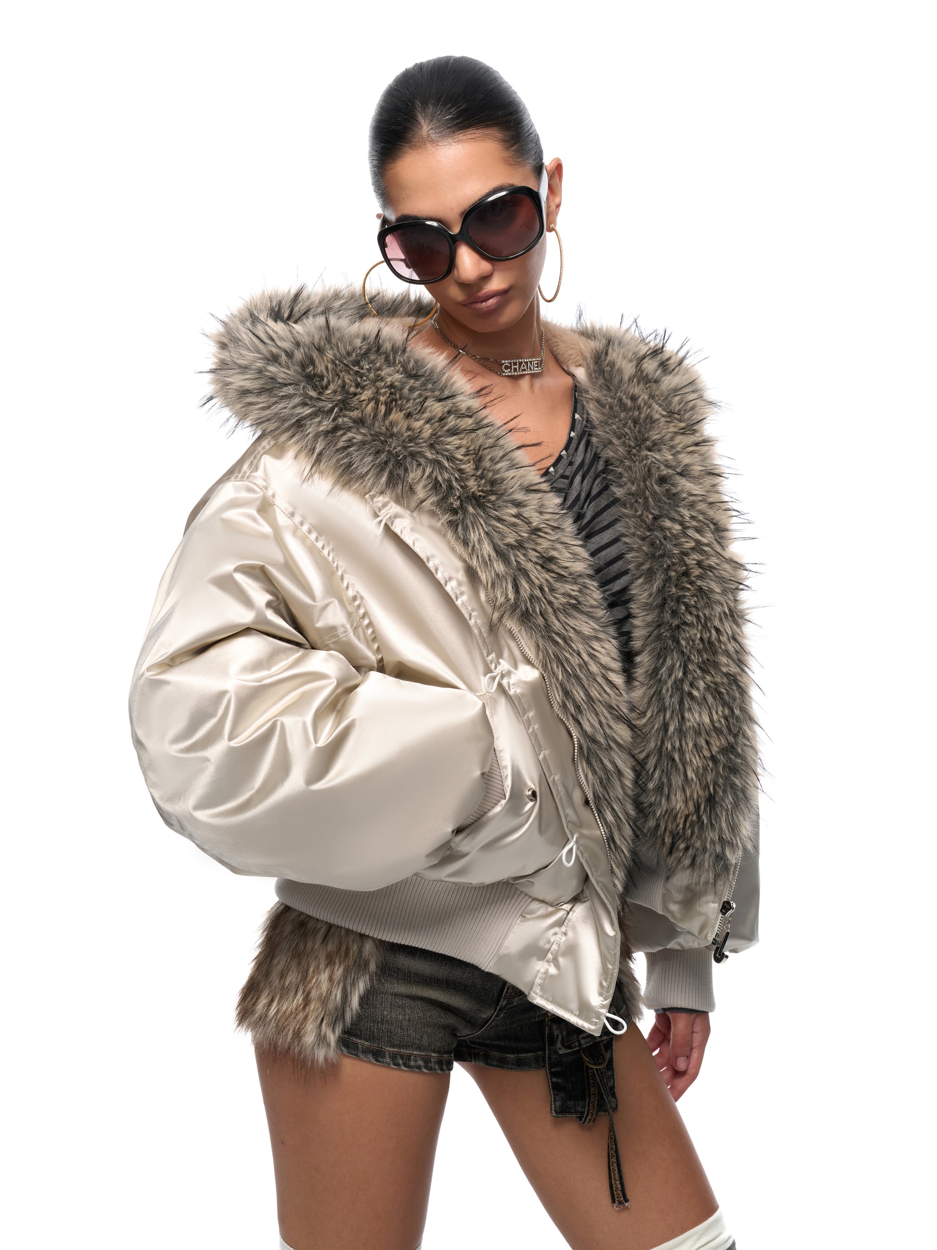 Champagne Hooded Jacket