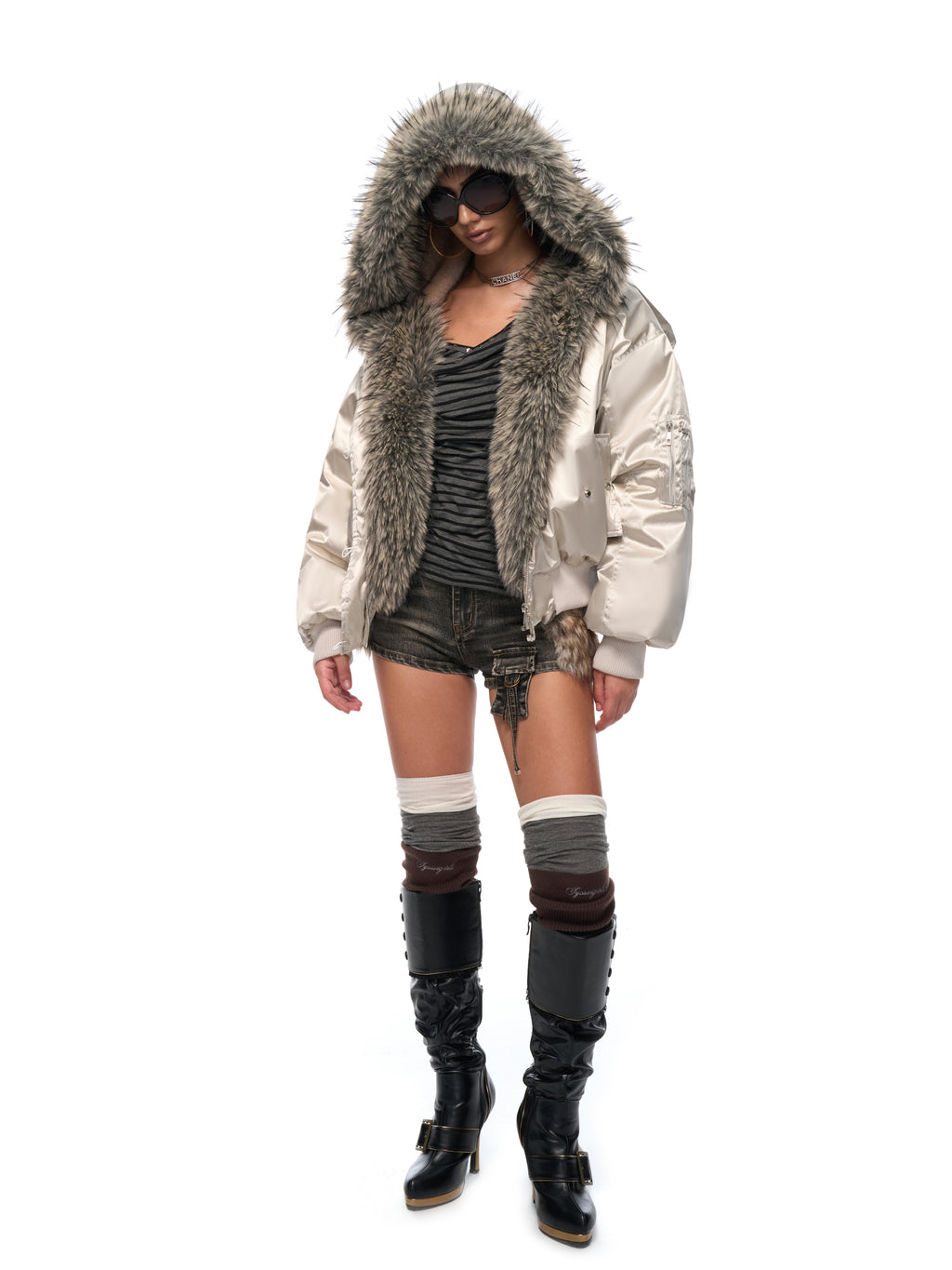 Champagne Hooded Jacket