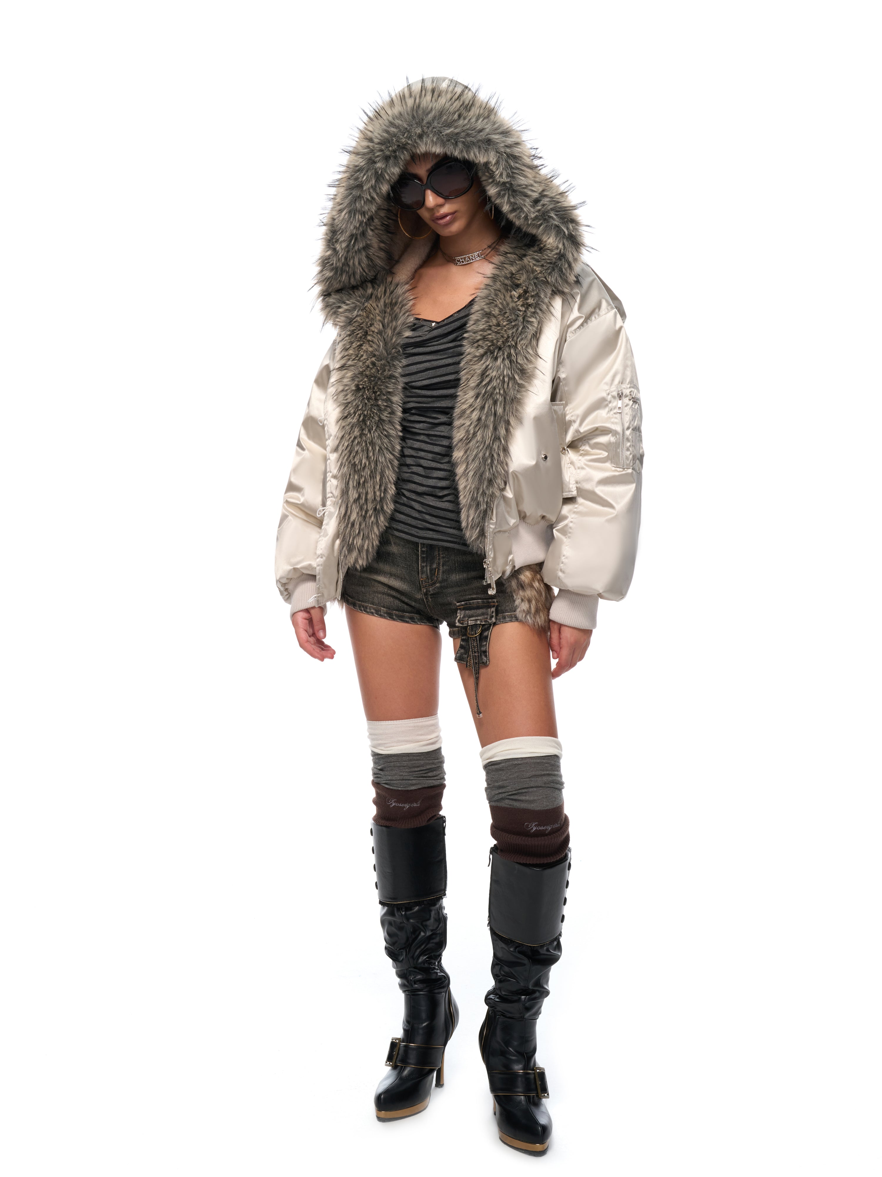 Champagne Hooded Jacket