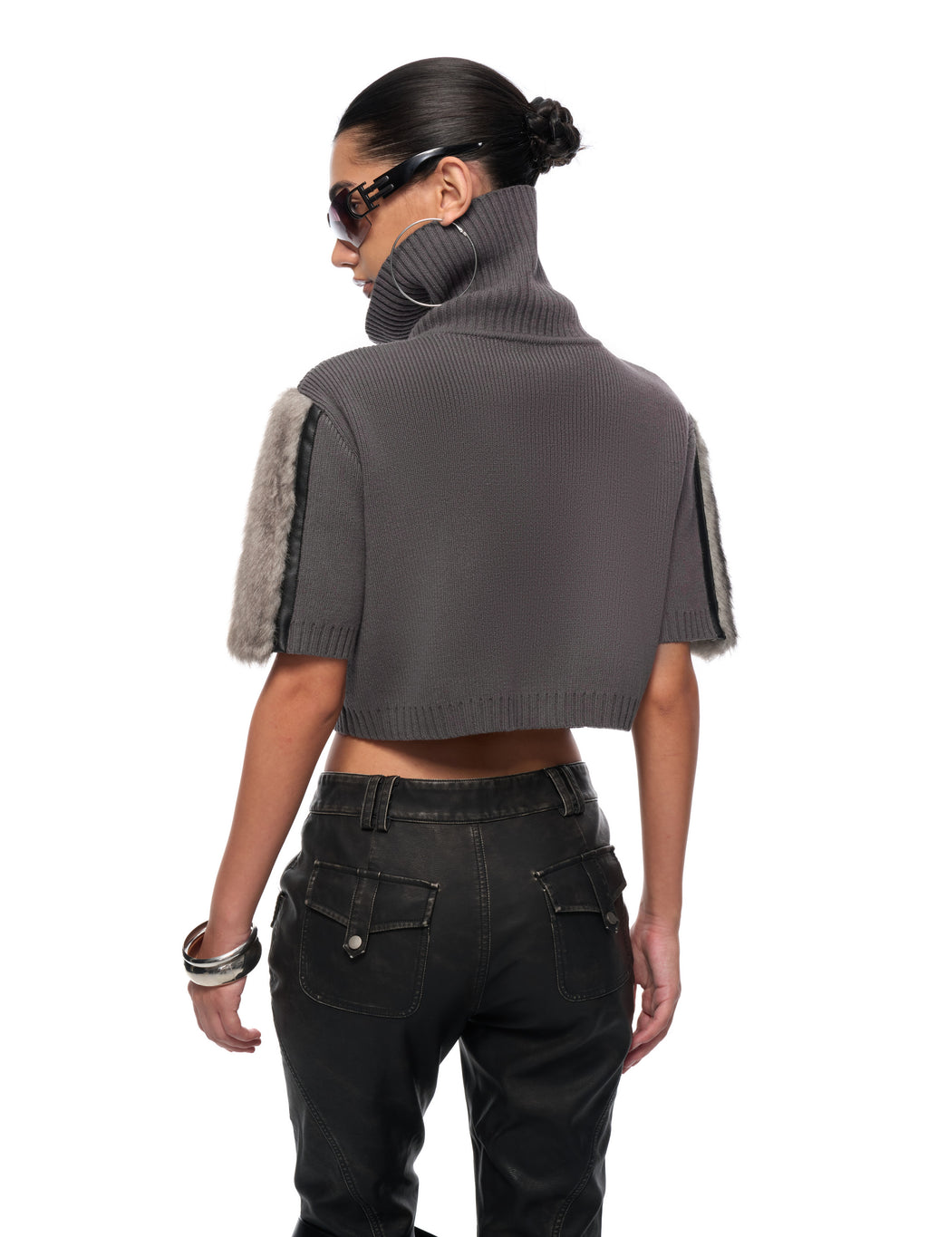 Nora Cropped Zip Knit