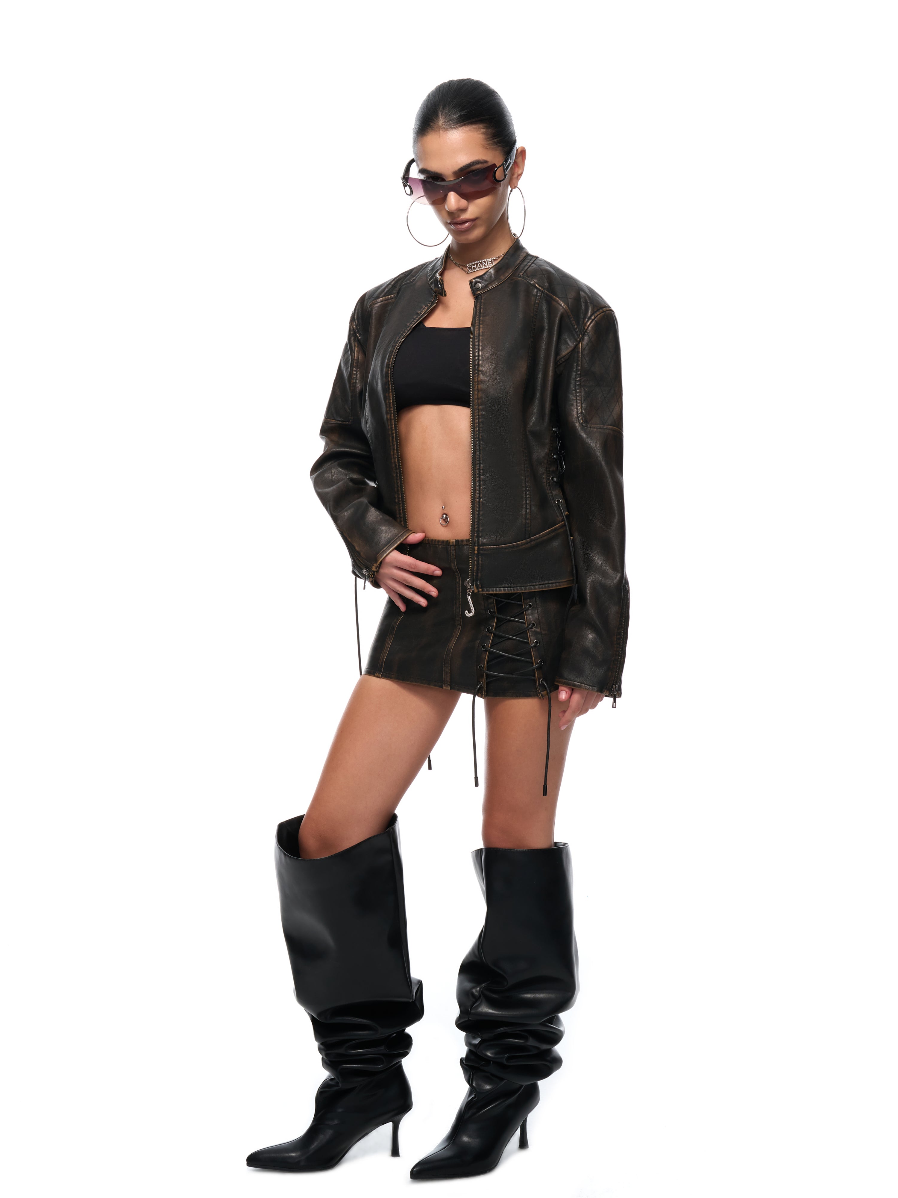 Miranda Leather Skirt