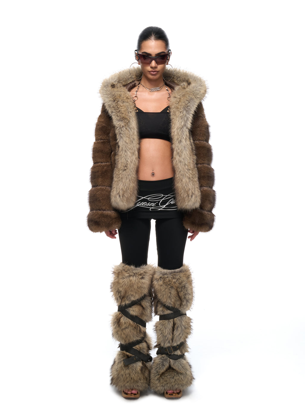 Nora Hooded Fur Coat
