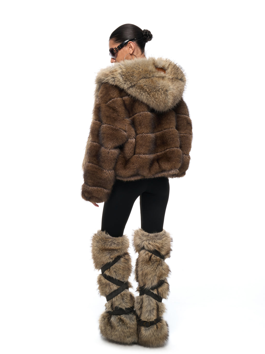Nora Hooded Fur Coat