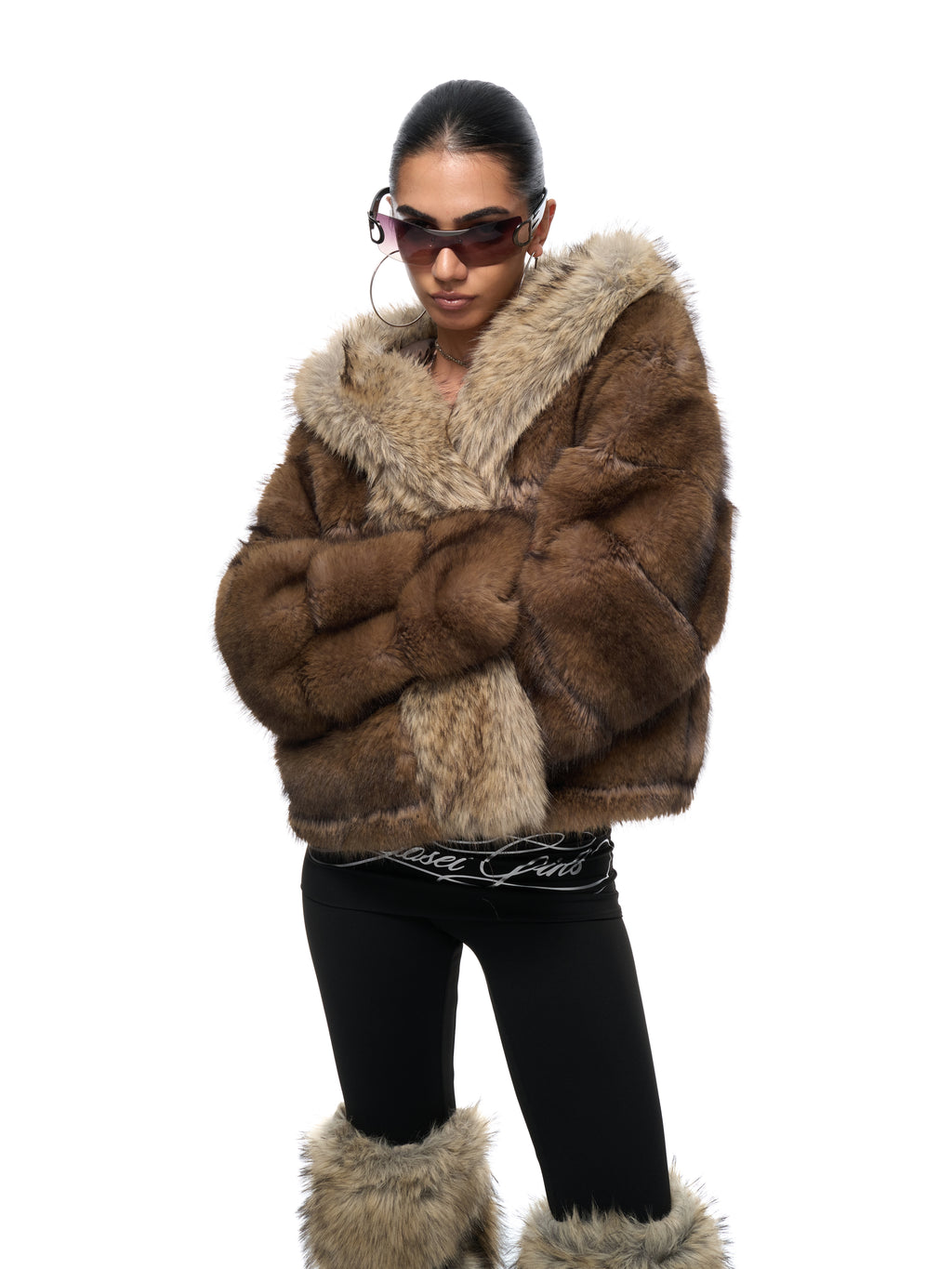 Nora Hooded Fur Coat