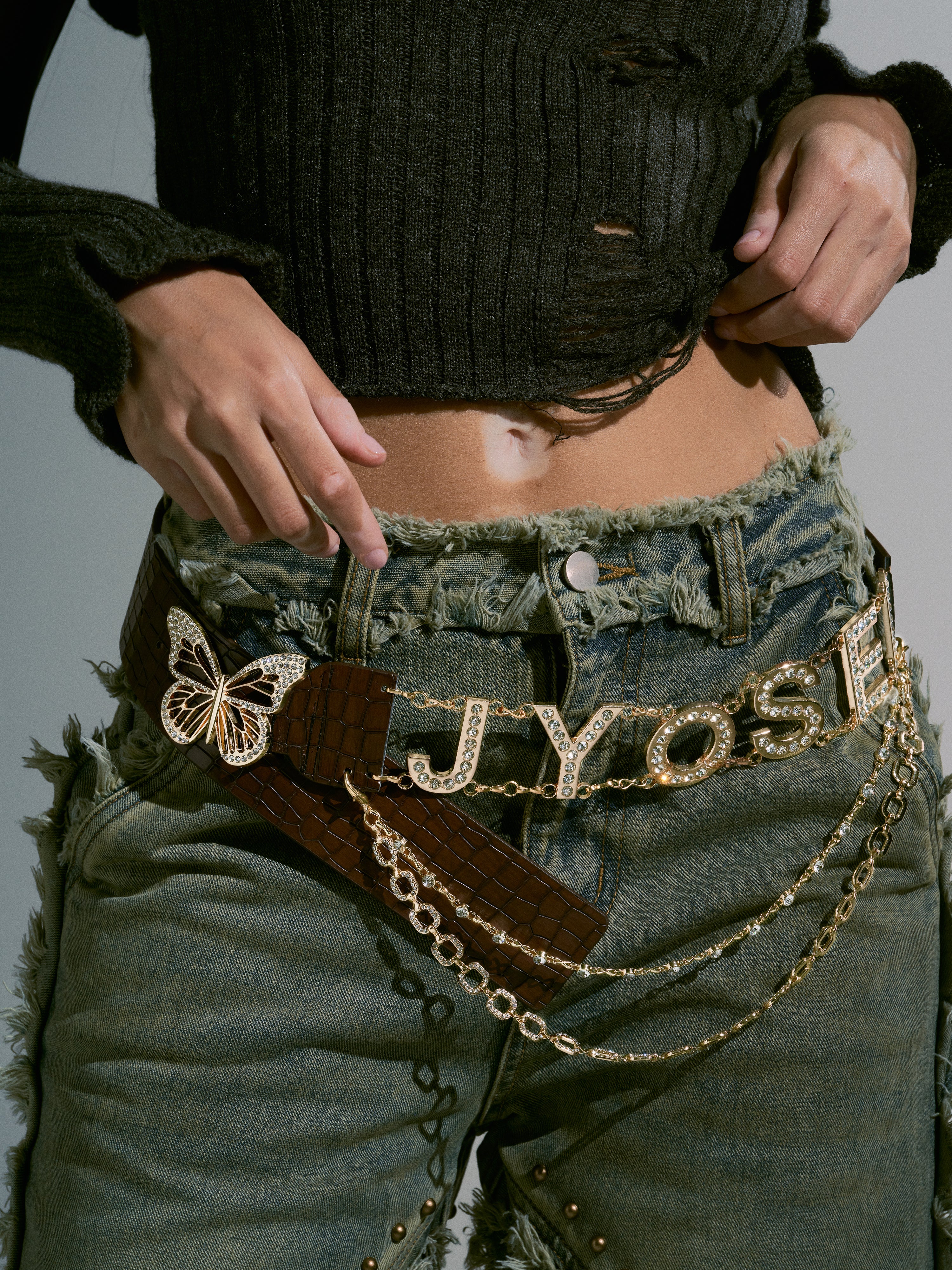 Quinn Leather Chain Belt