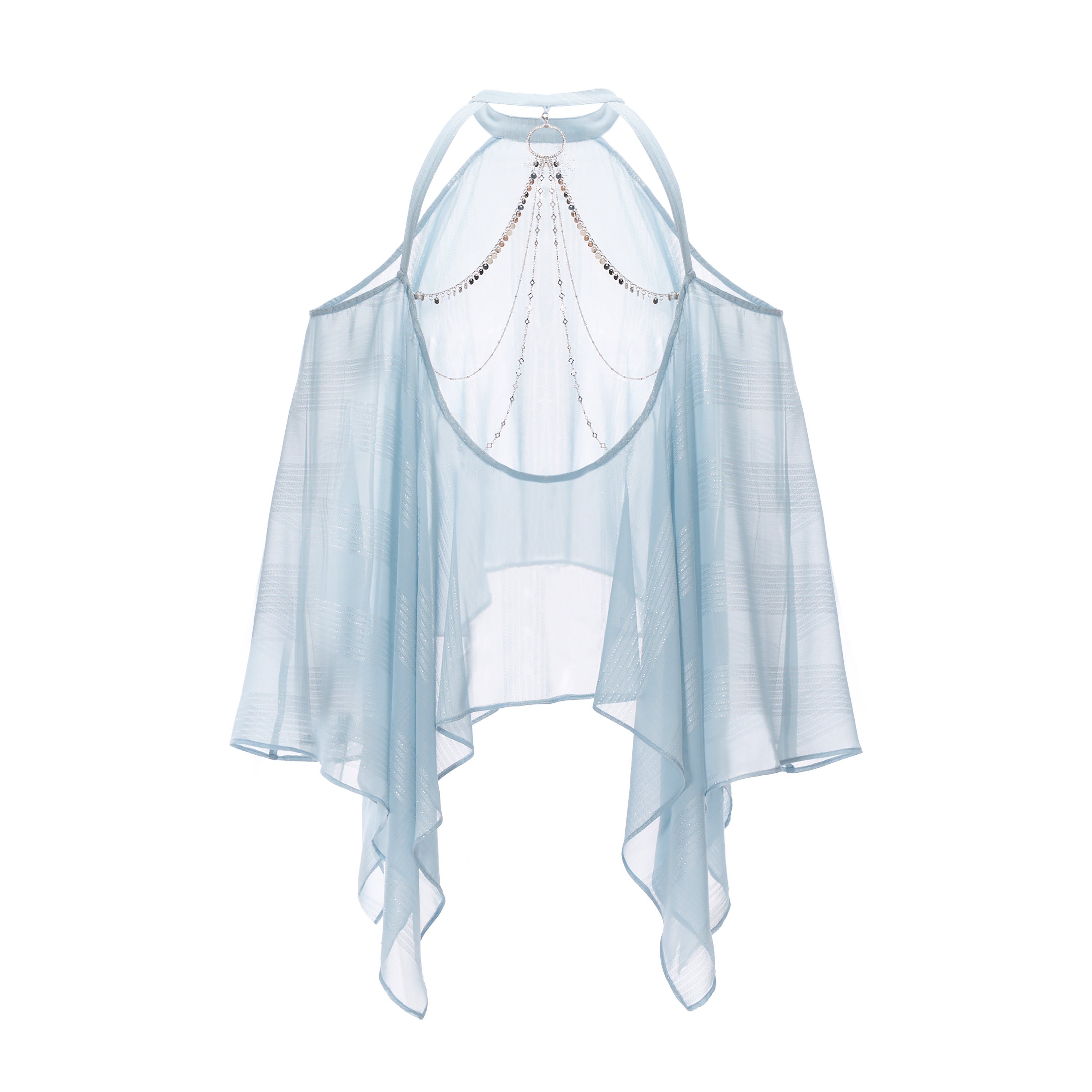 Ice Blue Chiffon Top