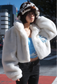 SHORT FAUX FUR COAT