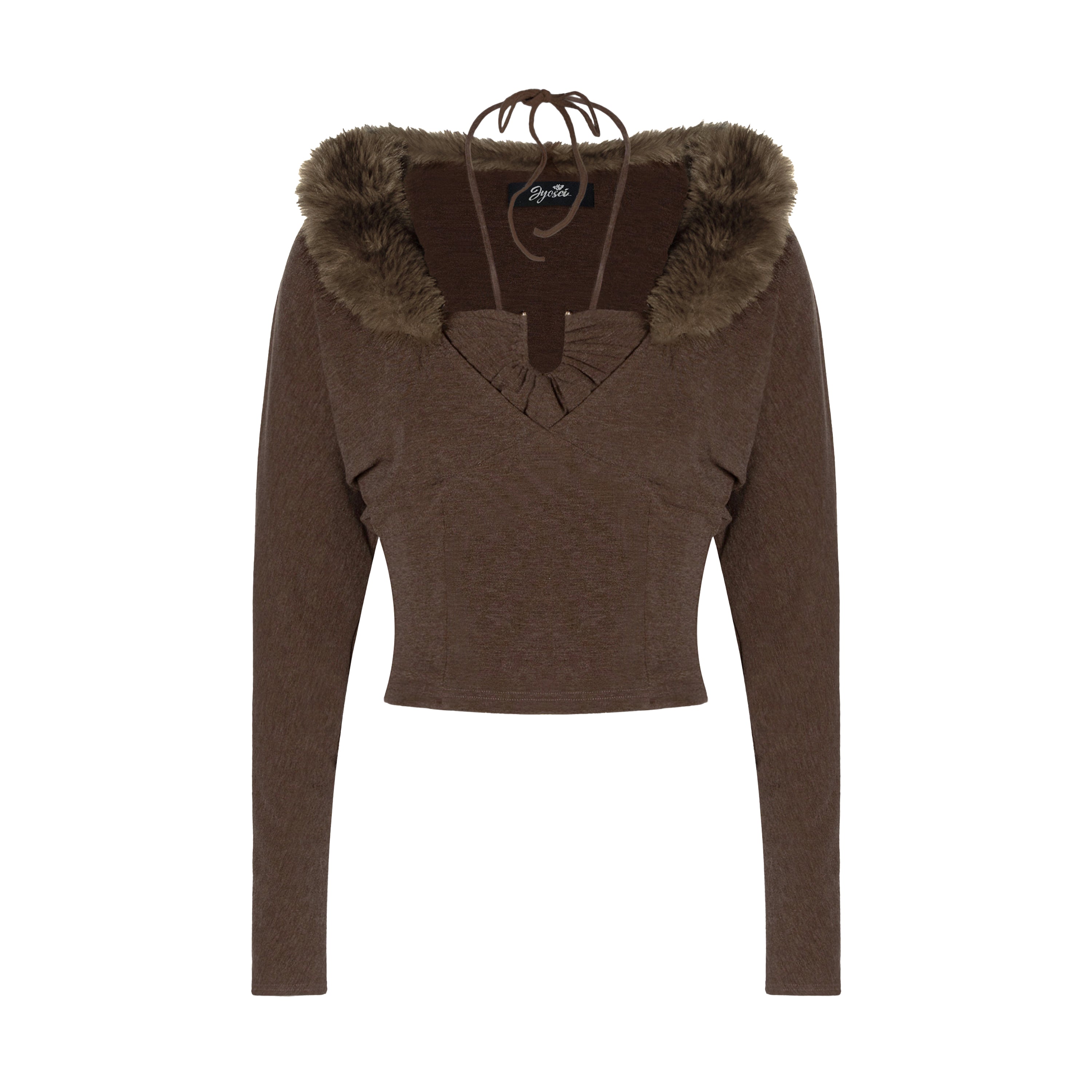 Miranda Fur Collar Top