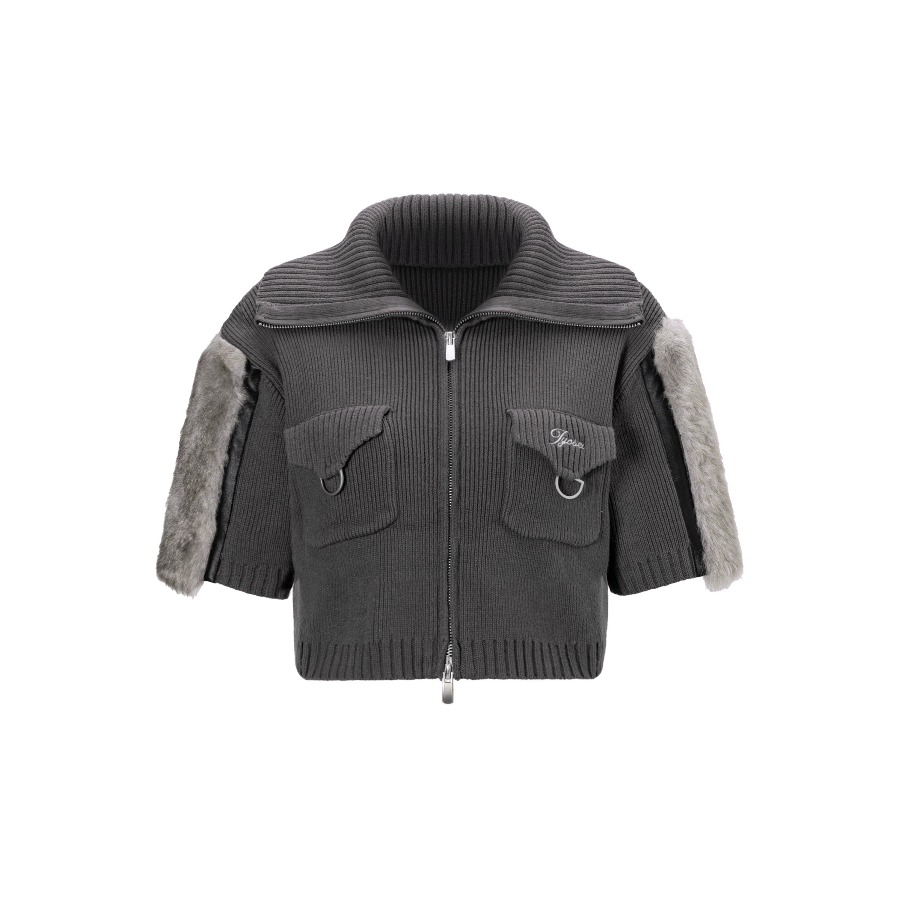 Nora Cropped Zip Knit