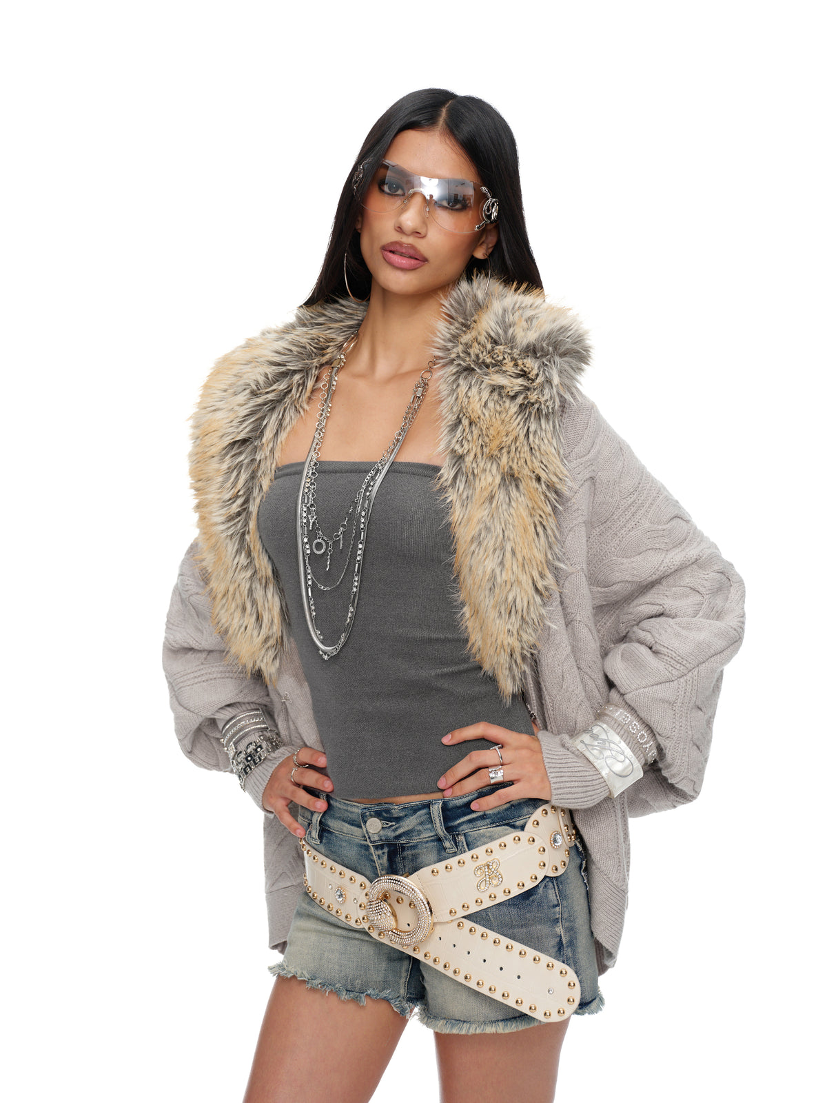 Gigi Fur Cardigan