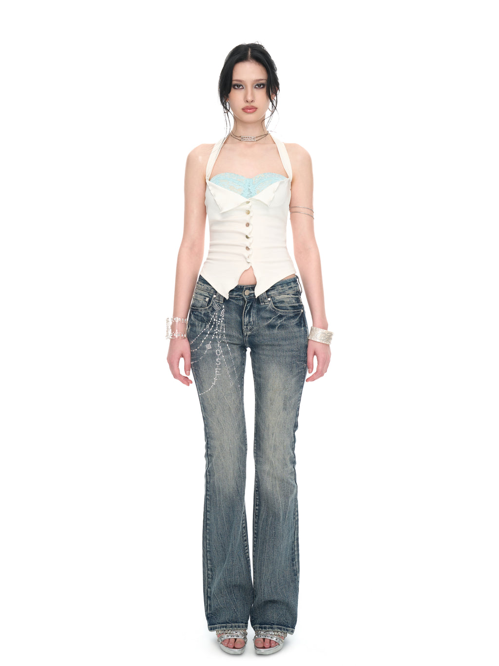 Naomi Shell Button Top
