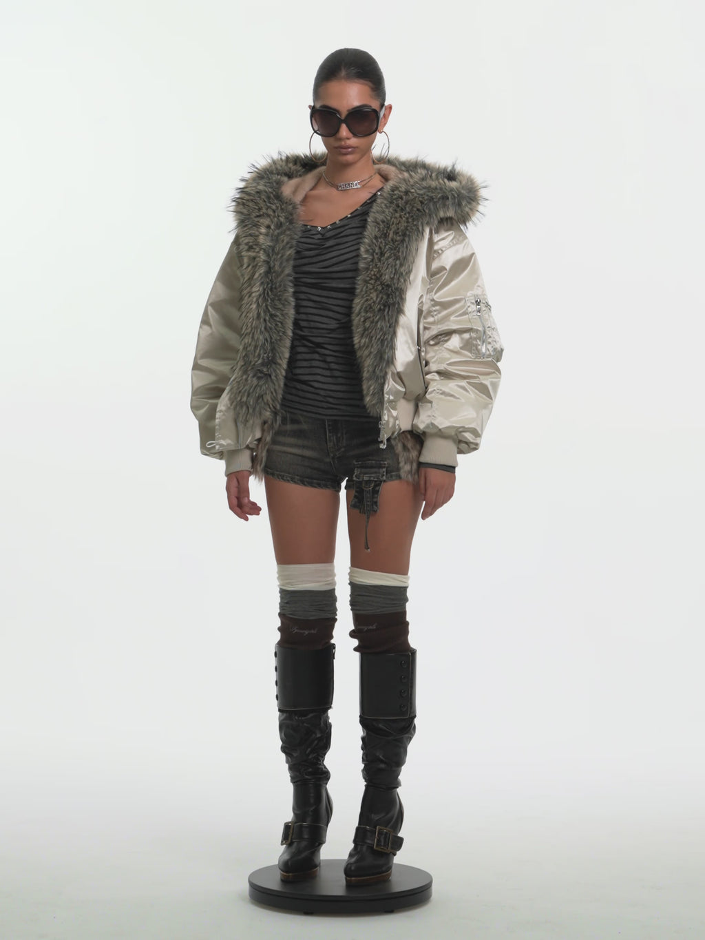 Champagne Hooded Jacket