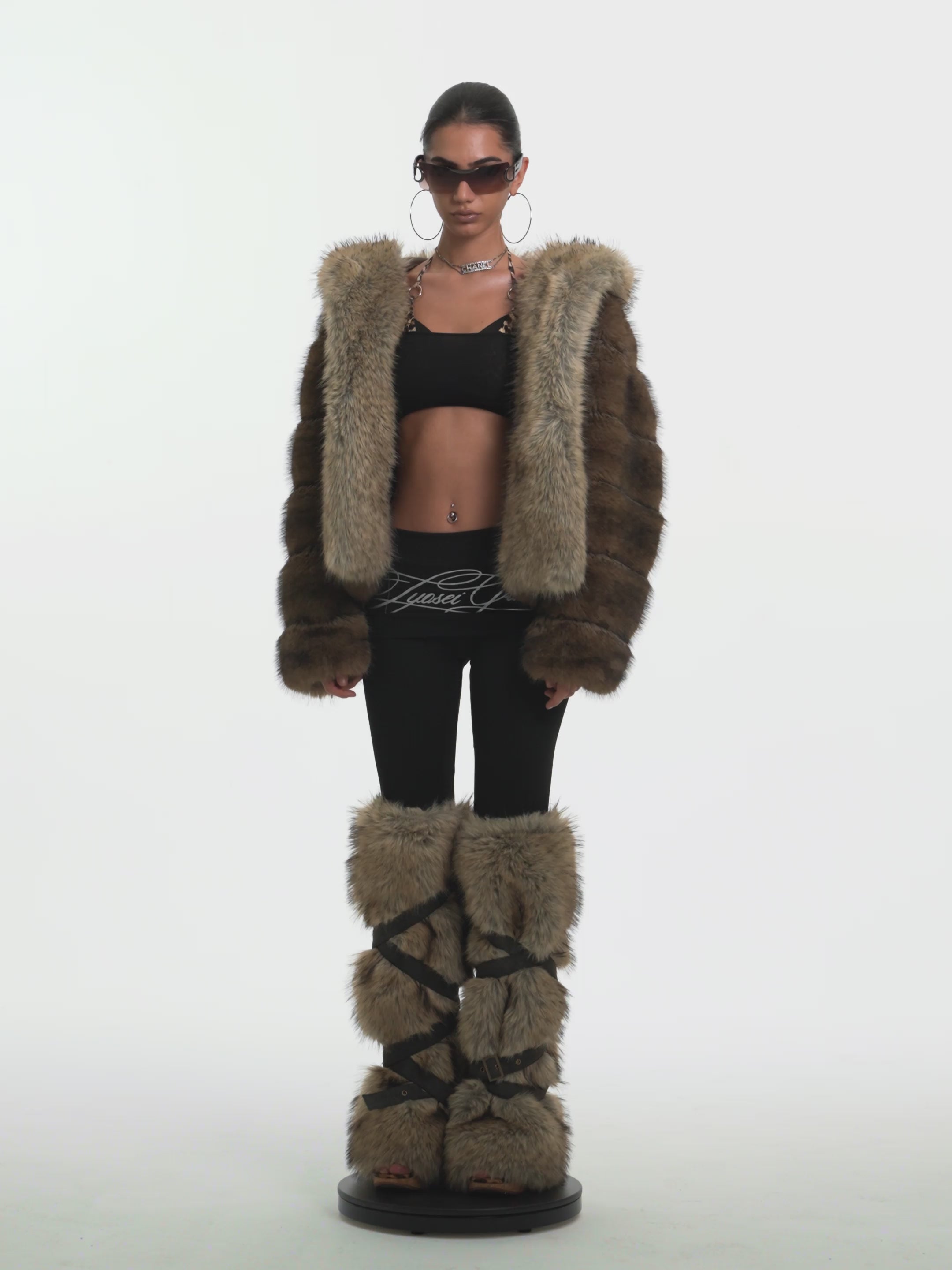 Nora Hooded Fur Coat