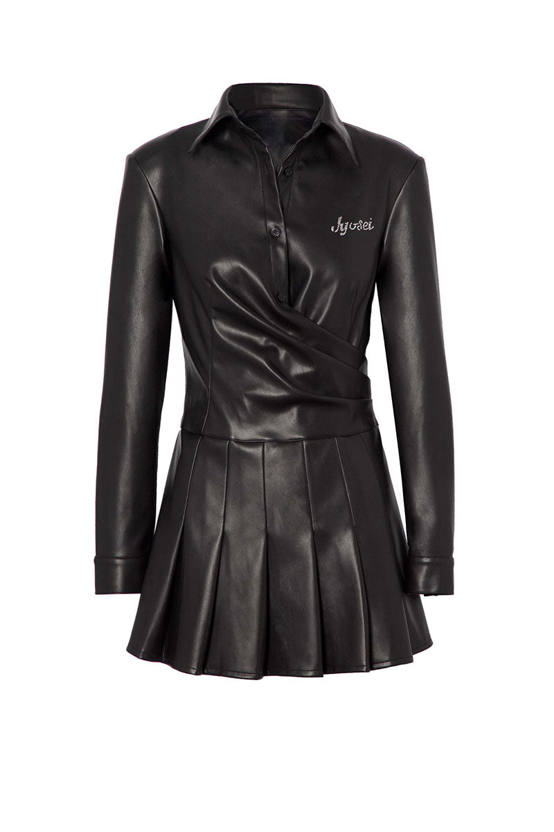 Kalinda Faux Leather Dress