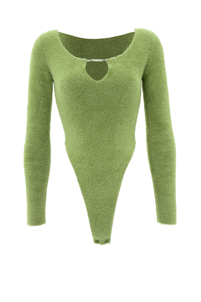 Fluffy Knit Bodysuit