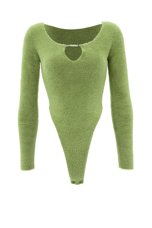 Fluffy Knit Bodysuit