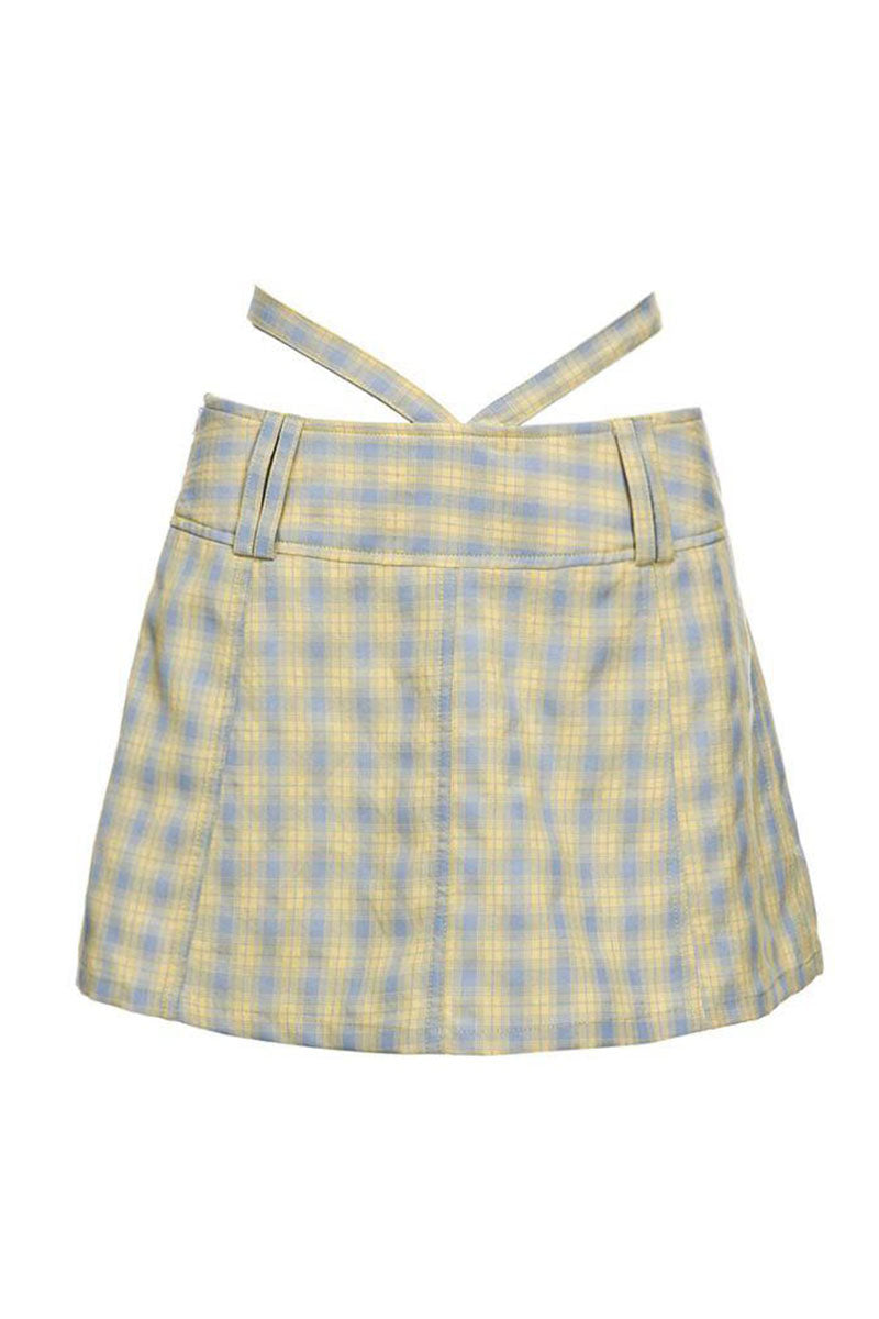 LILY Plaid Mini Skirt