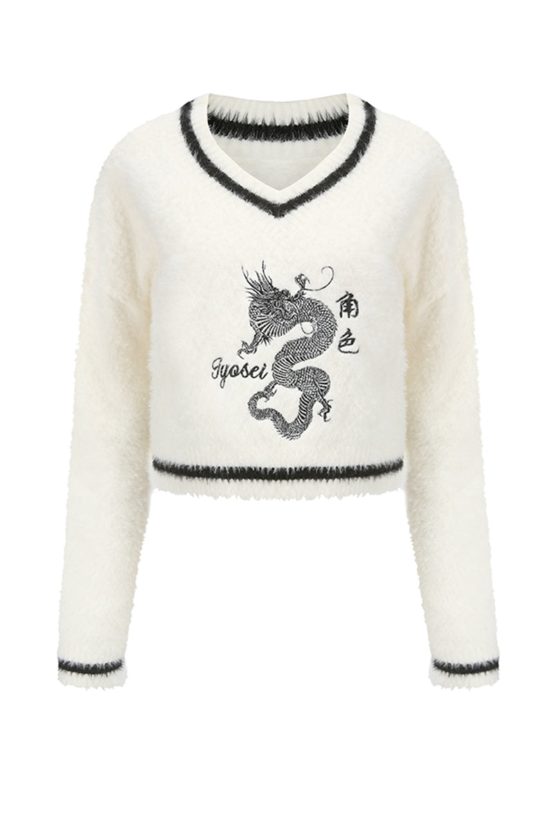 Dragon V-Neck Sweater