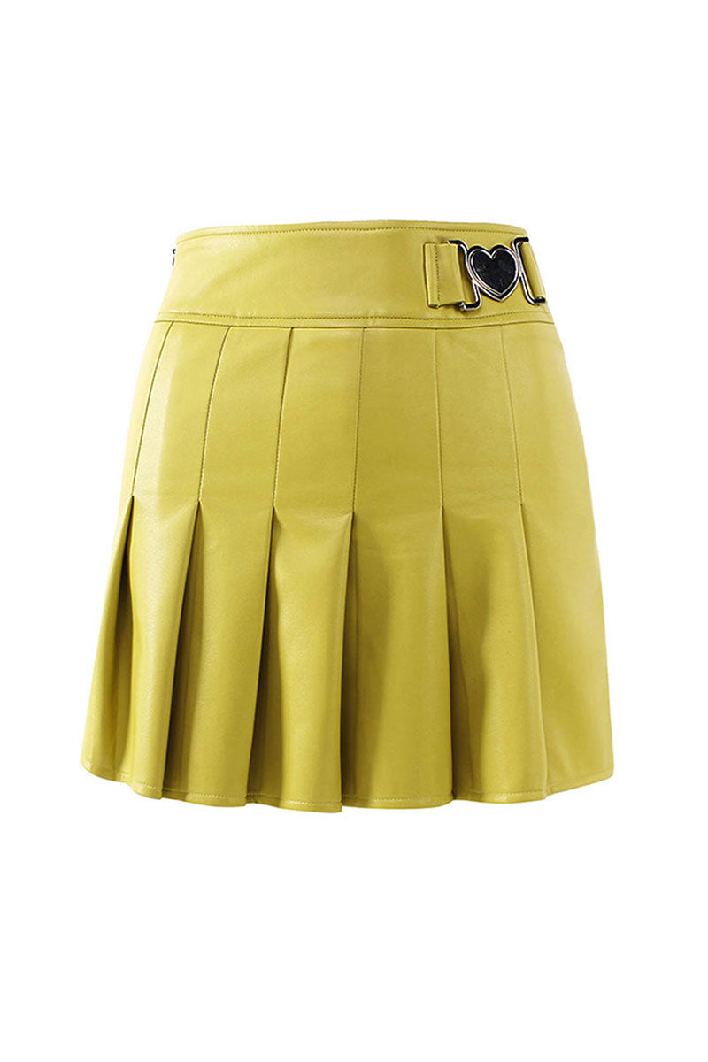 Lemonade Leather Skirt
