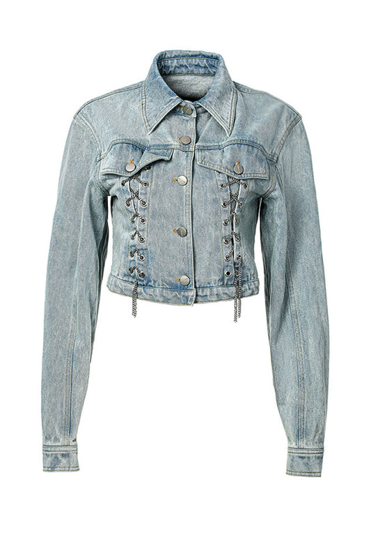 Chain Denim Jacket