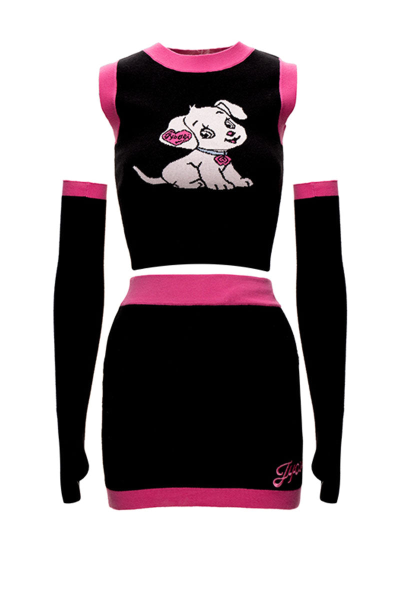 Puppy Knit Sweater Set