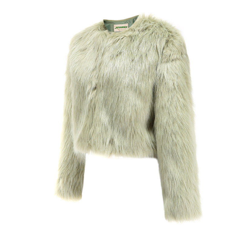 Ivy & Jessica Fluffy Faux Fur Coat