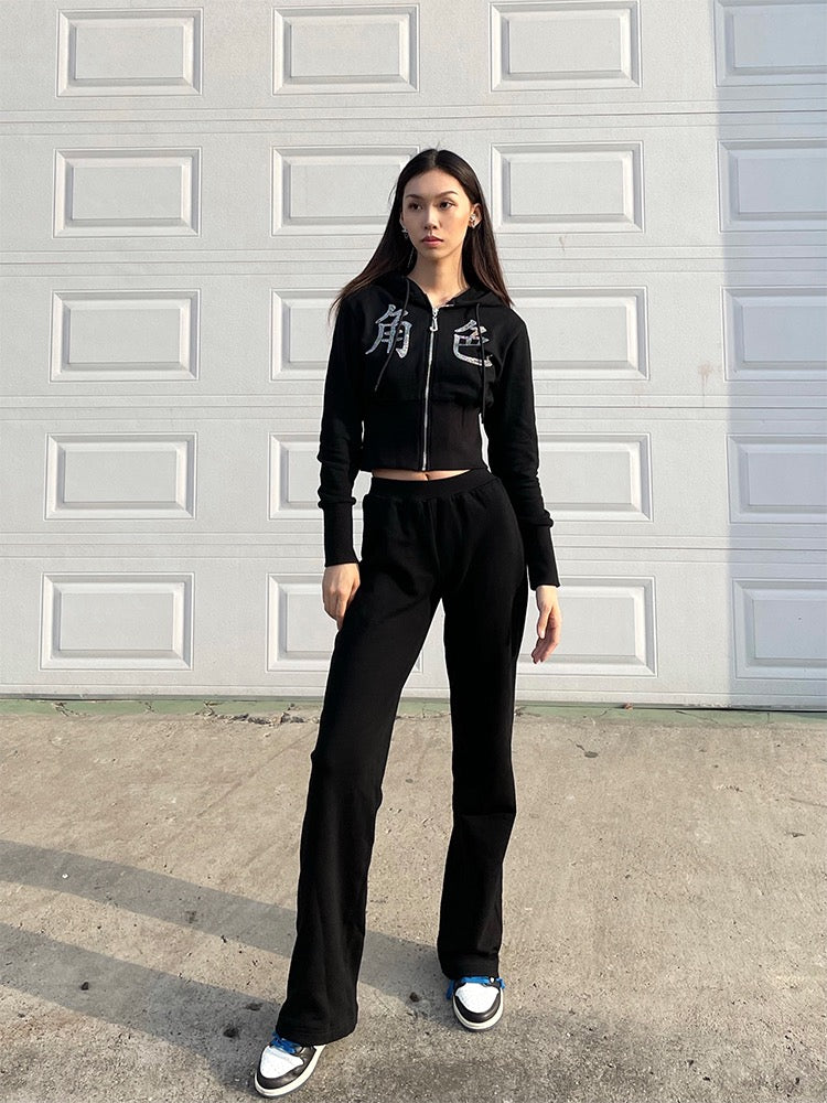 JuéSè Rhinestone Sweatpants