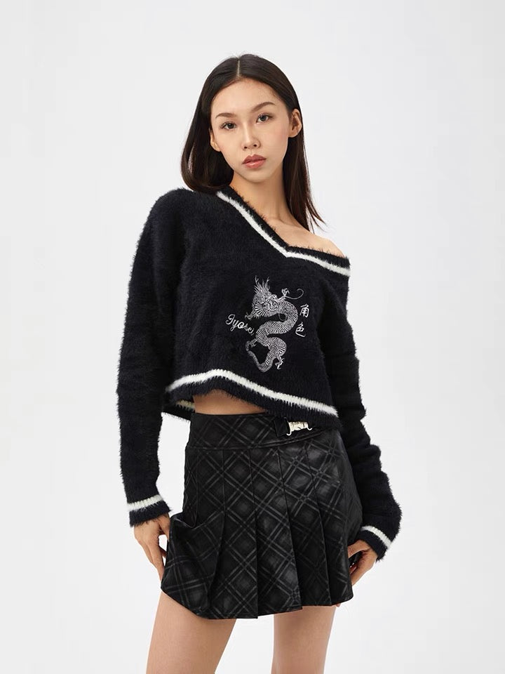 Dragon V-Neck Sweater
