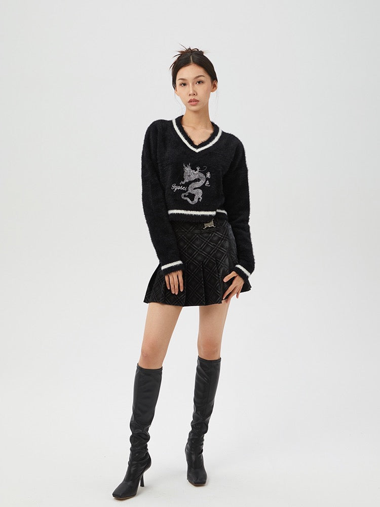 Dragon V-Neck Sweater