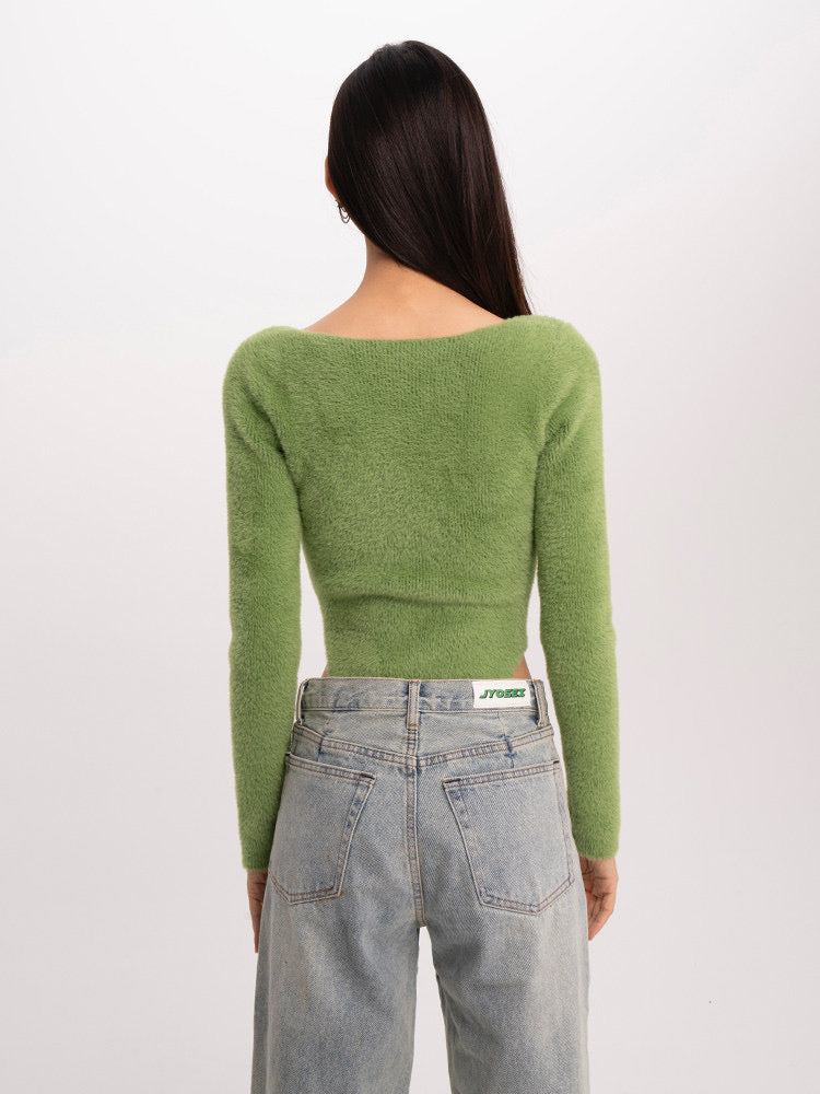 Fluffy Knit Bodysuit