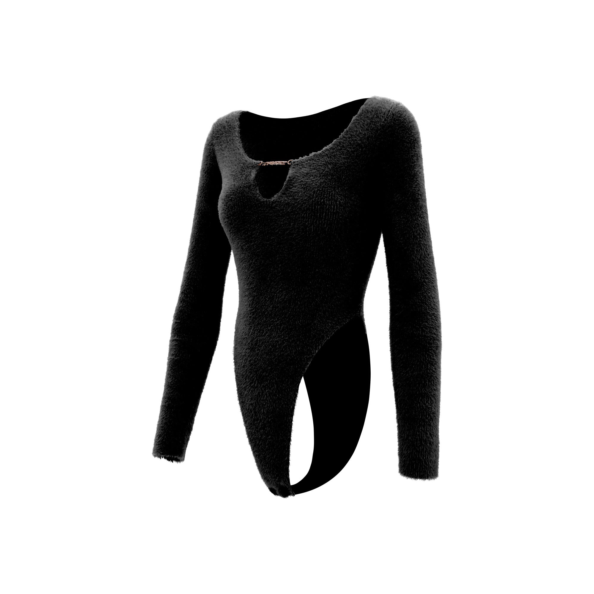 Fluffy Knit Bodysuit
