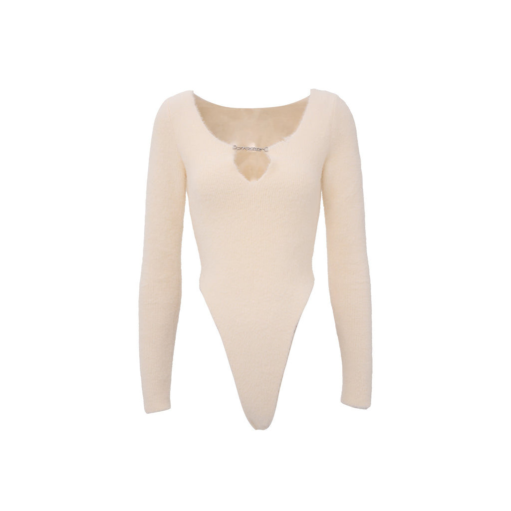 Fluffy Knit Bodysuit