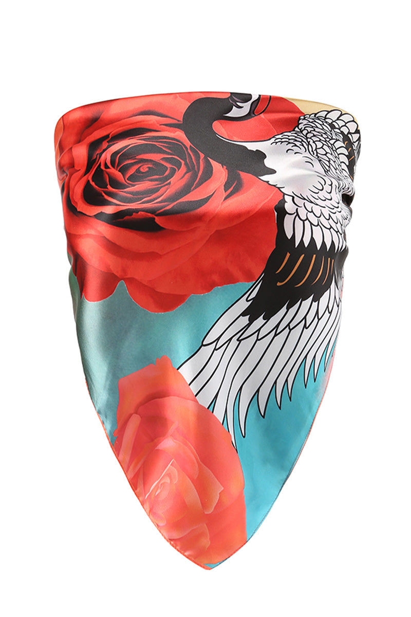 Red-crowned crane scarf