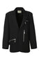 BLACK BLAZER WITH METAL ZIPPER