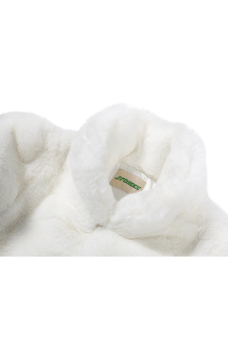 SHORT FAUX FUR COAT