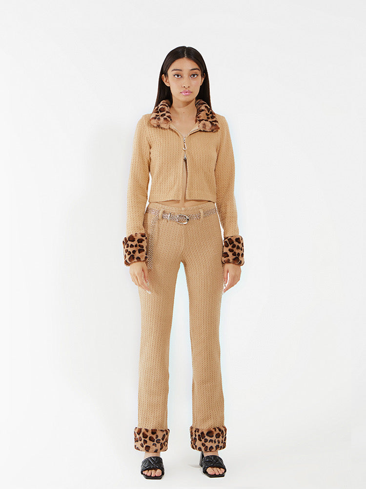 Kalinda Leopard Knitted Pants