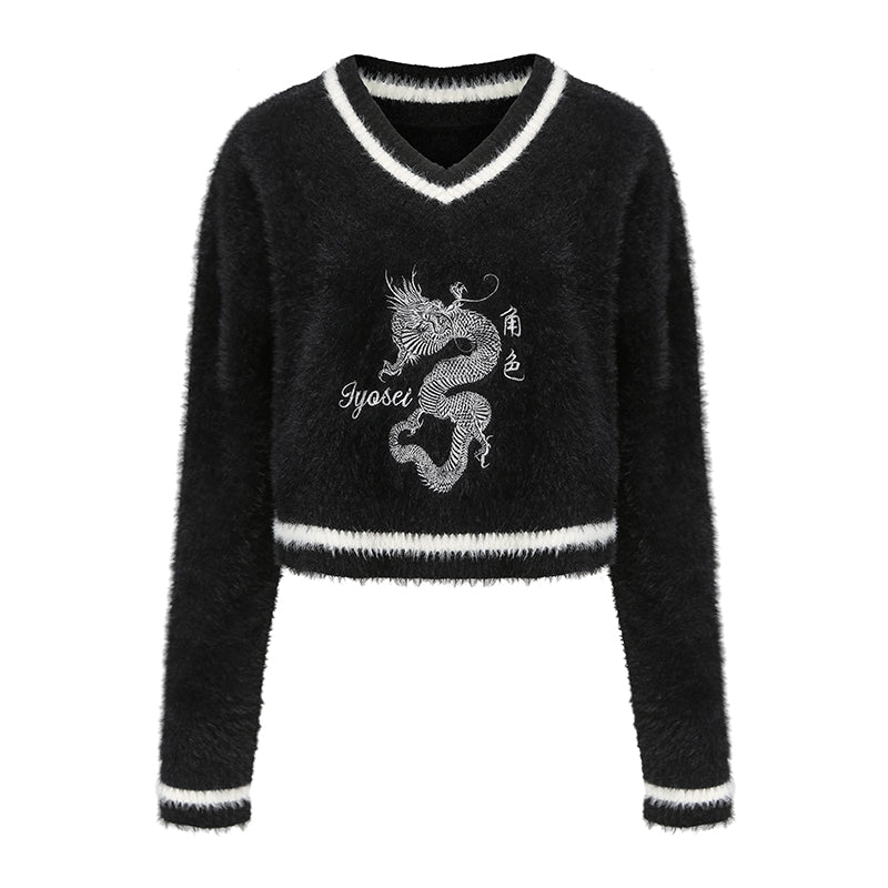 Dragon V-Neck Sweater